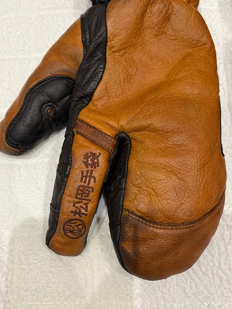 松岡手袋 レザー ミトンスタイルグローブ XLサイズ スキー スノボー