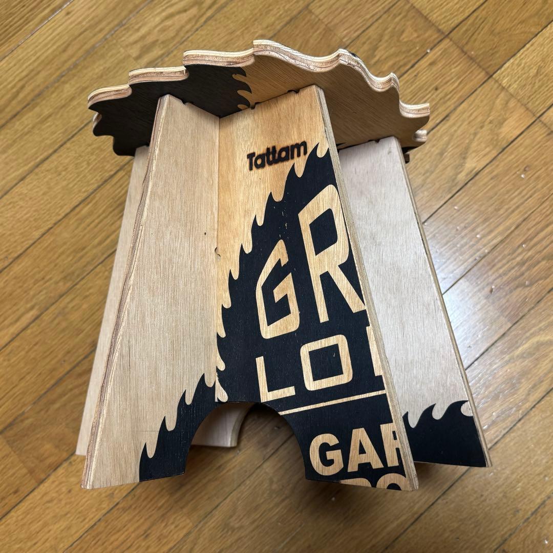 GRIND LODGE グラインドロッヂ ロゴスツール 木製折りたたみチェア