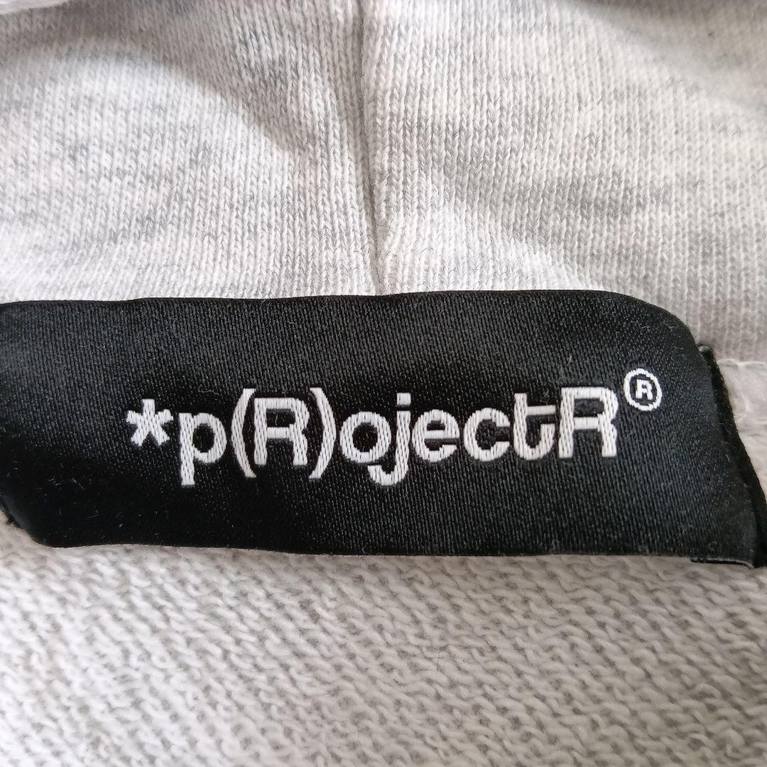 1度着用*p(R)ojectR® 発泡ロゴ付き グレーパーカー