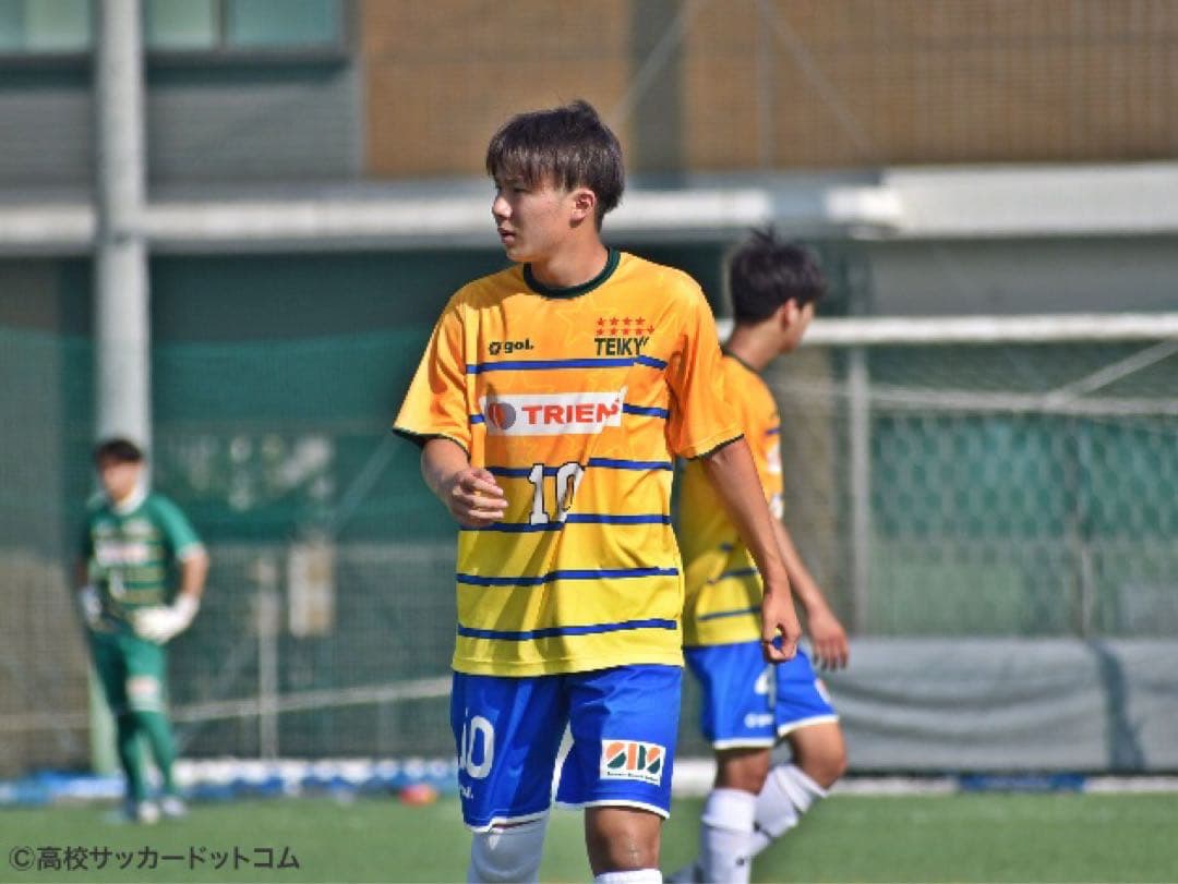 帝京高校 サッカー部 選手支給 実使用 公式戦用 ユニフォーム 上下セット 10