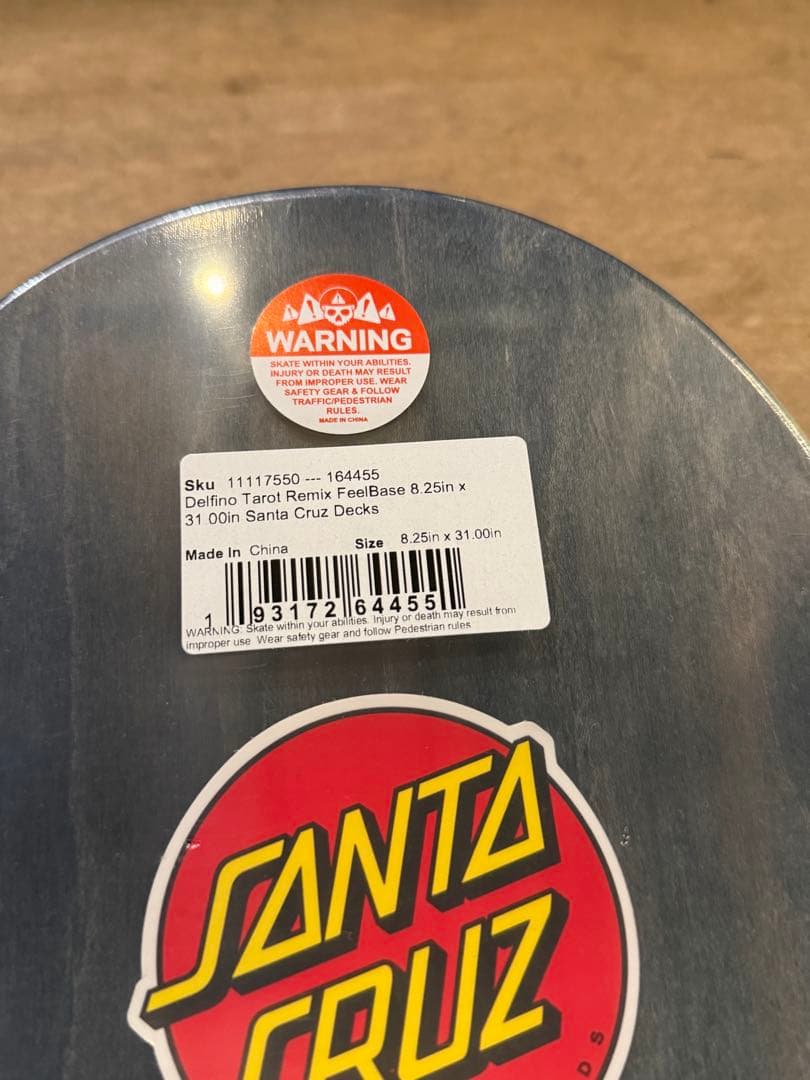 スケボー SANTA CRUZ DECK 8.25 デッキテープ無料付き
