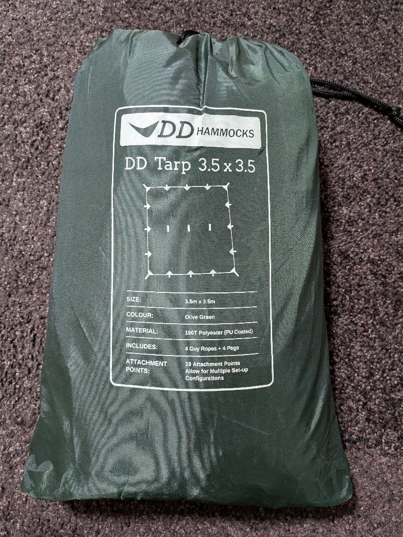 DD Hammocks DD Tarp タープ 3.5x3.5 オリーブグリーン