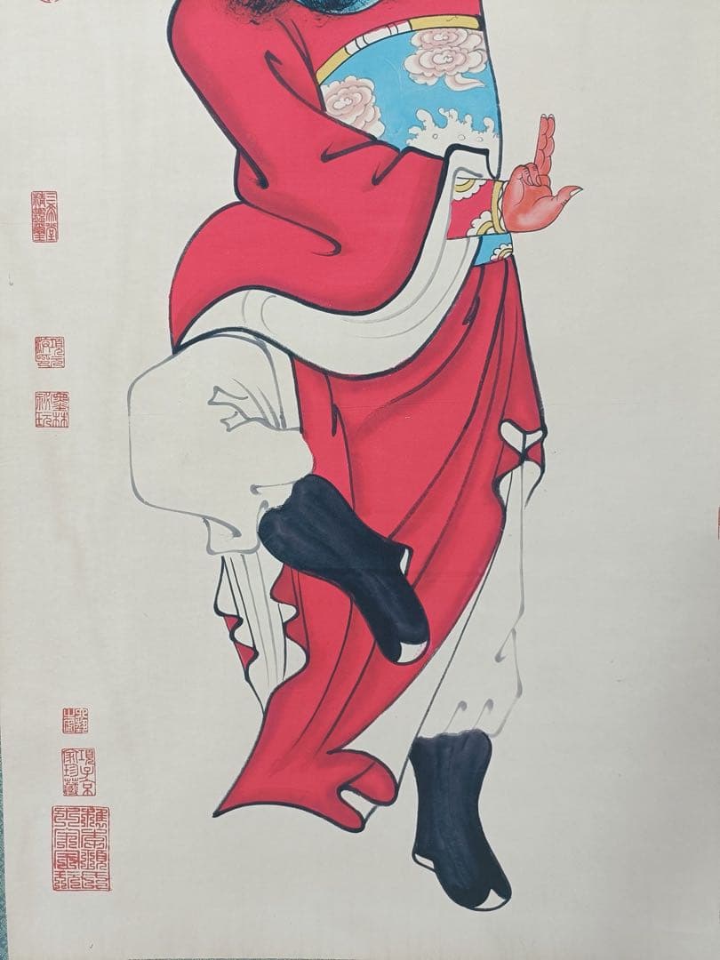【吴道子】钟馗 中国画 掛け軸 水墨画 和室 玄関 茶室 壁掛け 美術品
