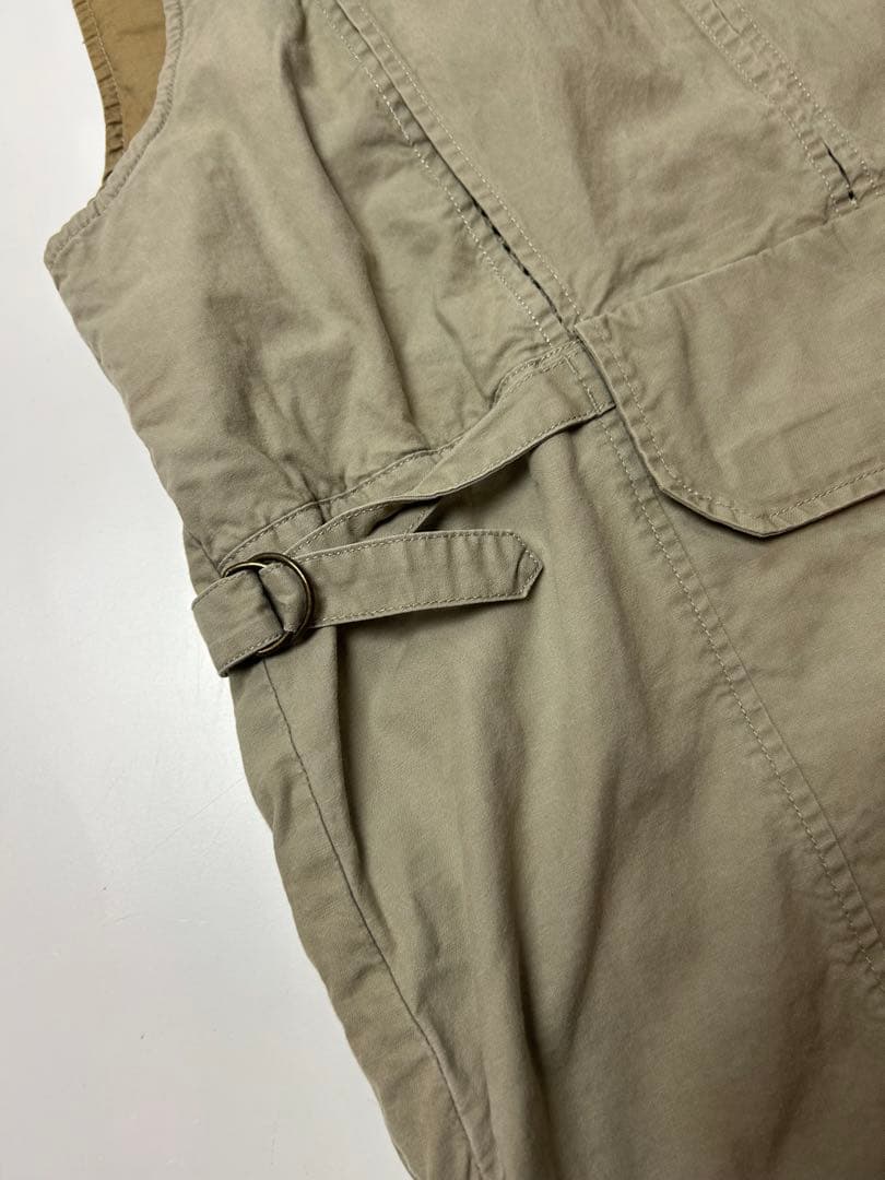 90's Eddie Bauer ベージュ　コットン　フィッシングベスト　M