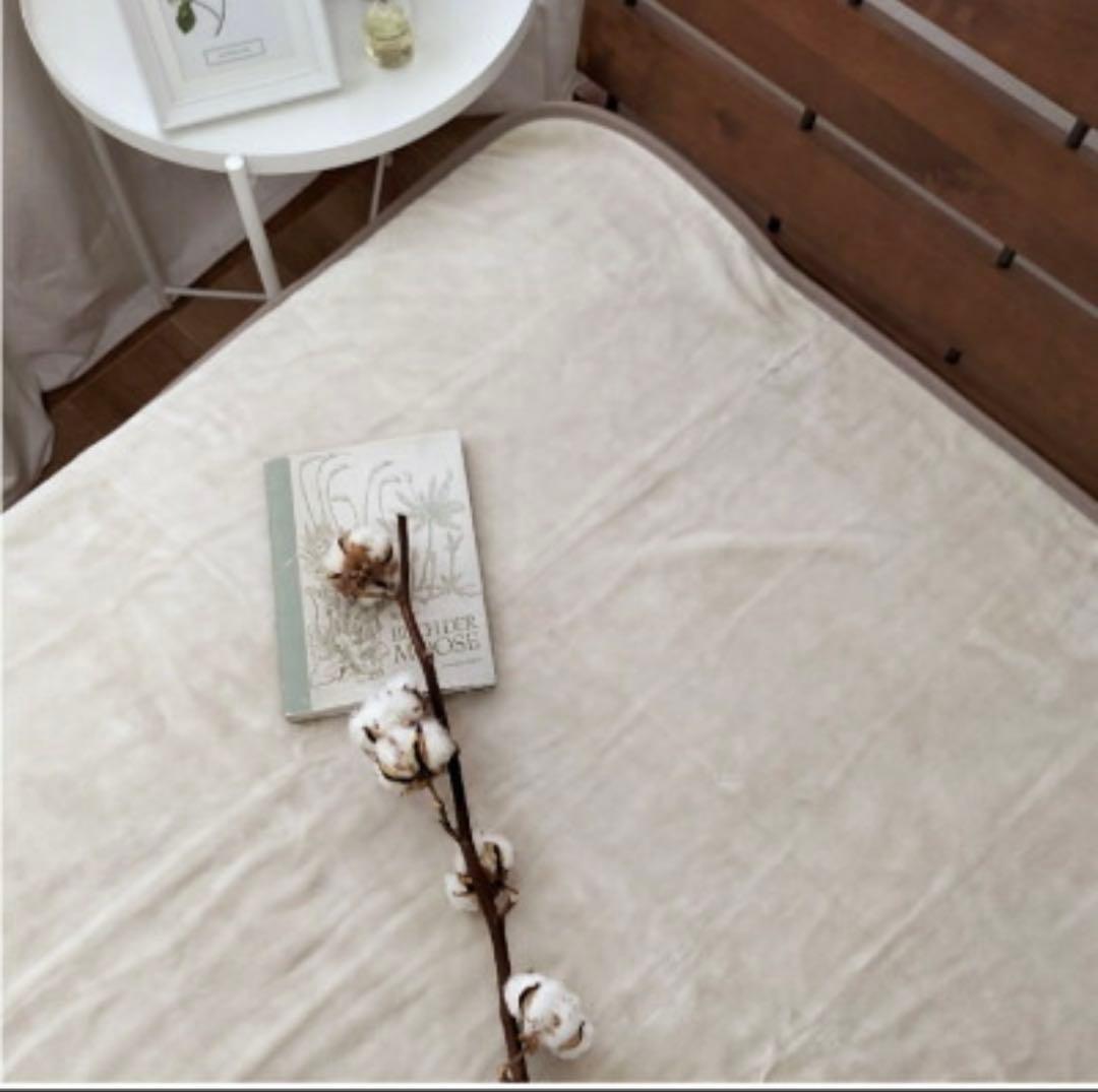 贅沢ふわふわオーガニックコットン敷毛布　100×205cm