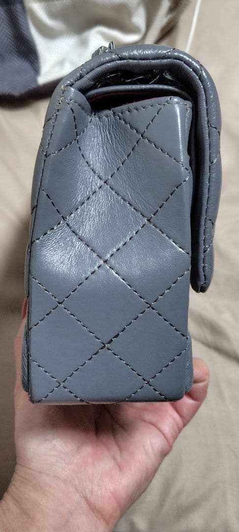 ひ*み様 ‎♡CHANEL♡ グレー キルティング バッグ✨美品✨