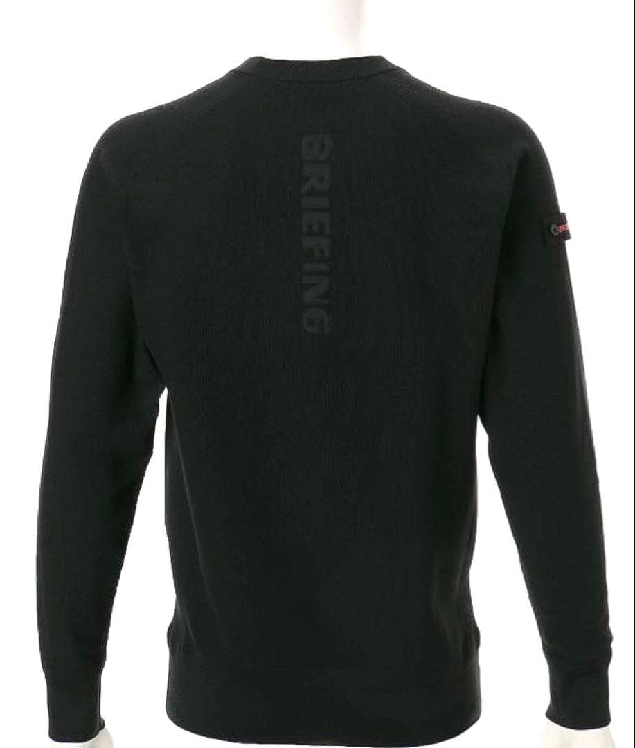 BRIEFING 3D LOGO CREWNECK KNIT（BLACK／M）