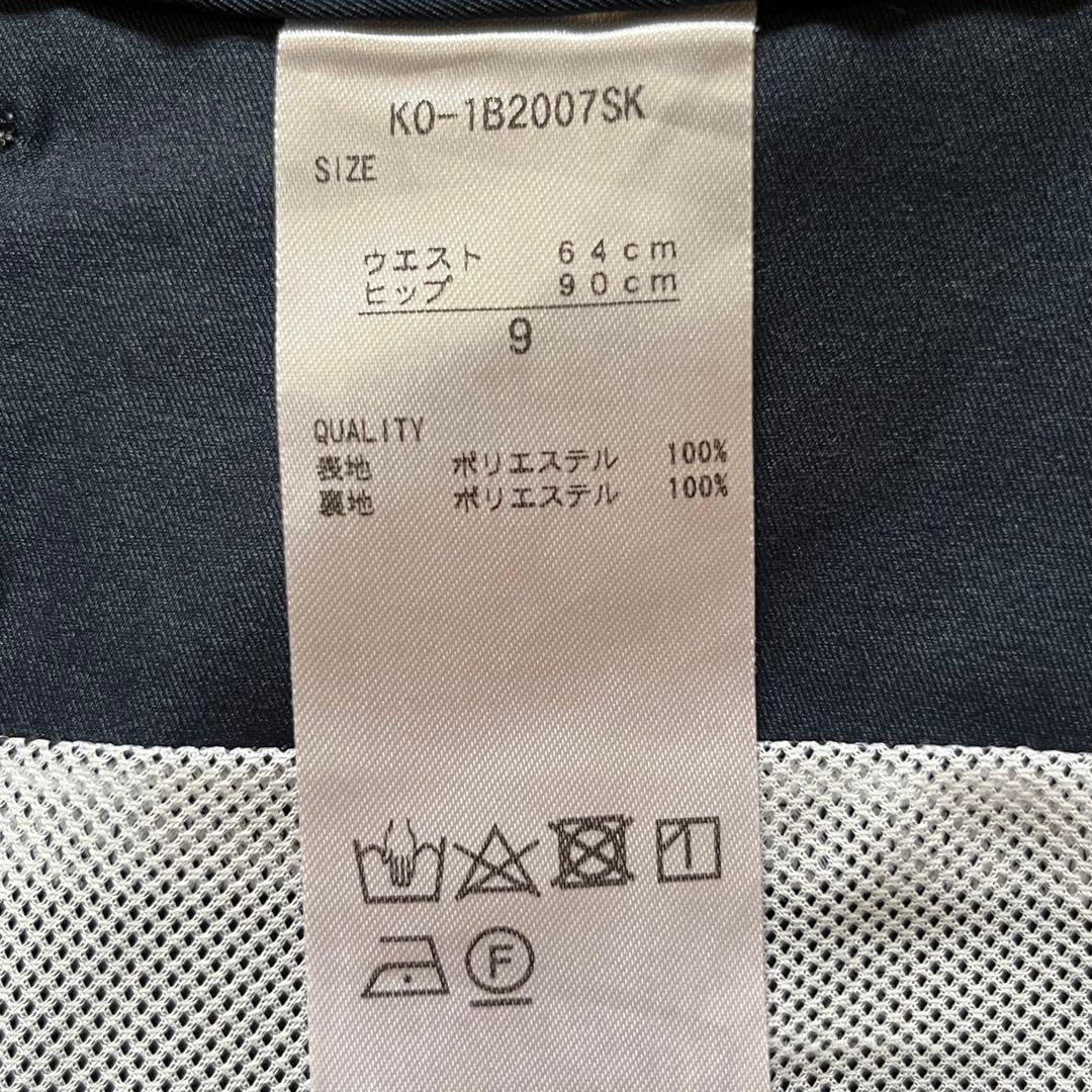 美品 Kelwin ゴルフ プリーツスカート スカート ネイビー 9号 M