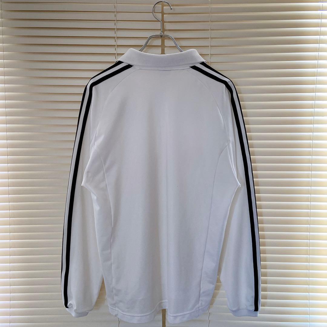 00's adidas \"Winning Eleven\" 長袖シャツ 白 日本製