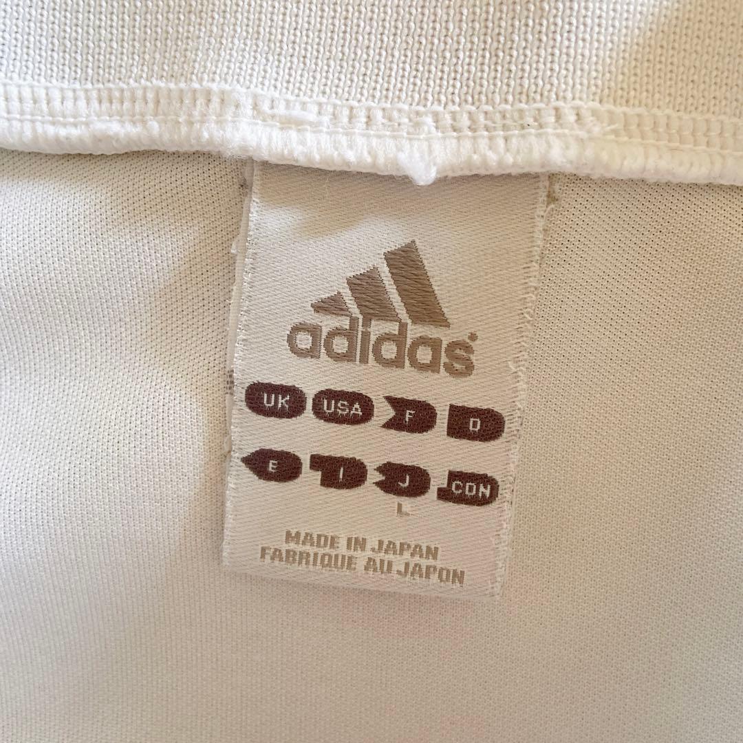 00's adidas \"Winning Eleven\" 長袖シャツ 白 日本製