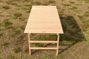 新品 CAMP MANIA INOUTDOOR ROUND LIVINGテーブル
