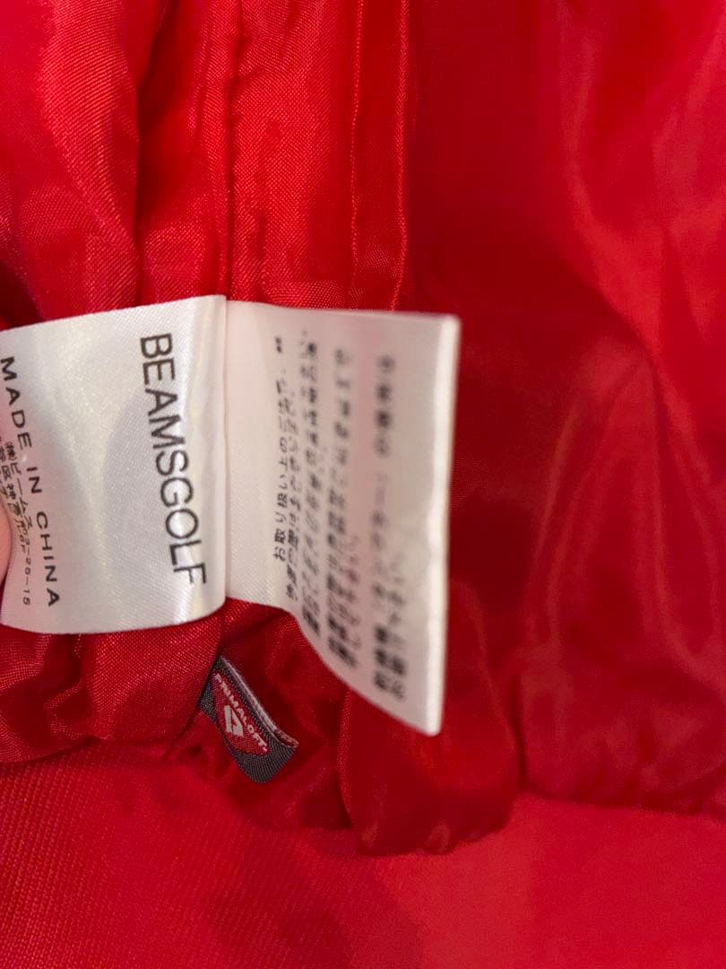秋冬！防寒！ BEAMS GOLF フルジップジャケット L レッド