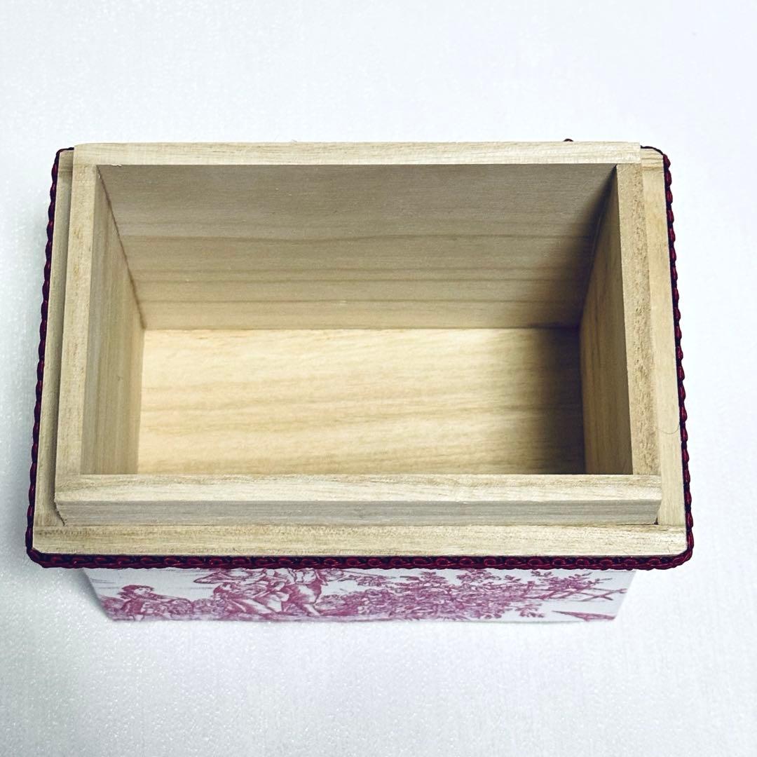 インテリアミニ茶箱　トワルトジュイ（ピンク）