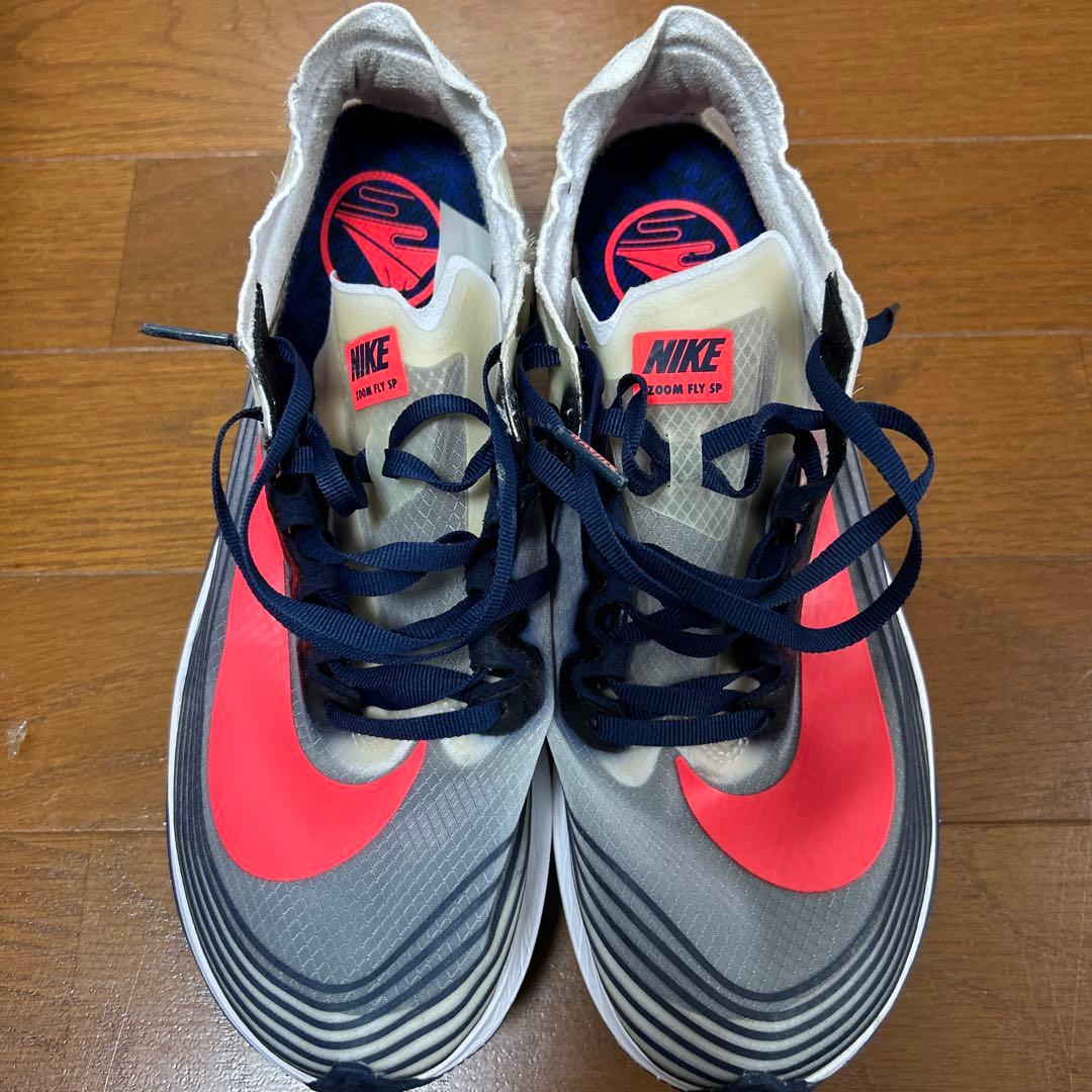 Nike Zoom Fly SP ランニングシューズ グレー/ピンク