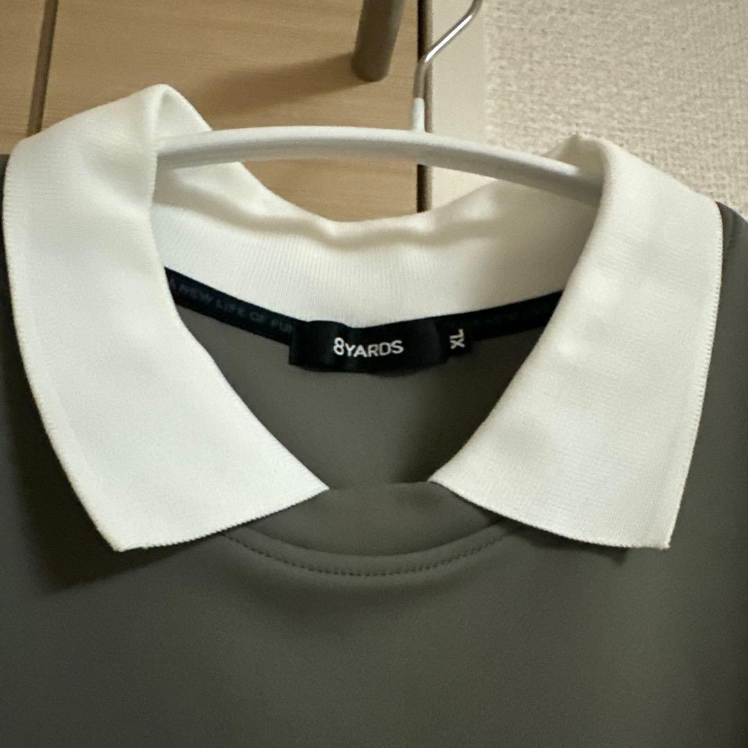 8 YARDS 襟付きプルオーバー☆モカグレー☆XL☆新品未使用☆