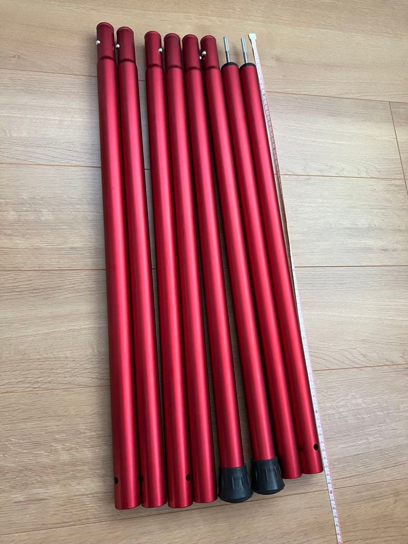 スノーピーク　ウイングポールレッド 280cm 2本セット
