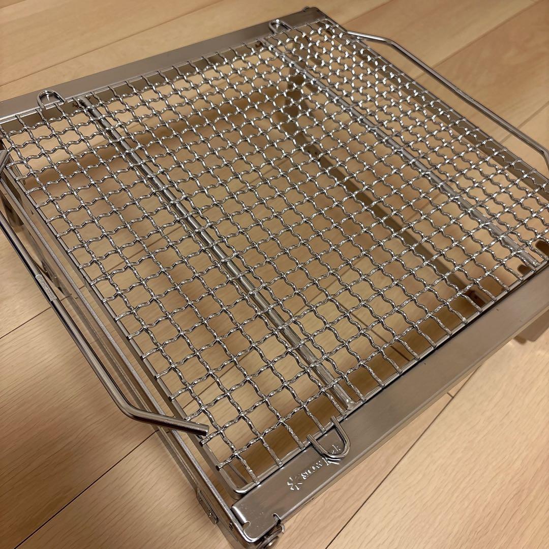 スノーピーク　焚火台Ｍ用　焼きアミ & グリルブリッジ