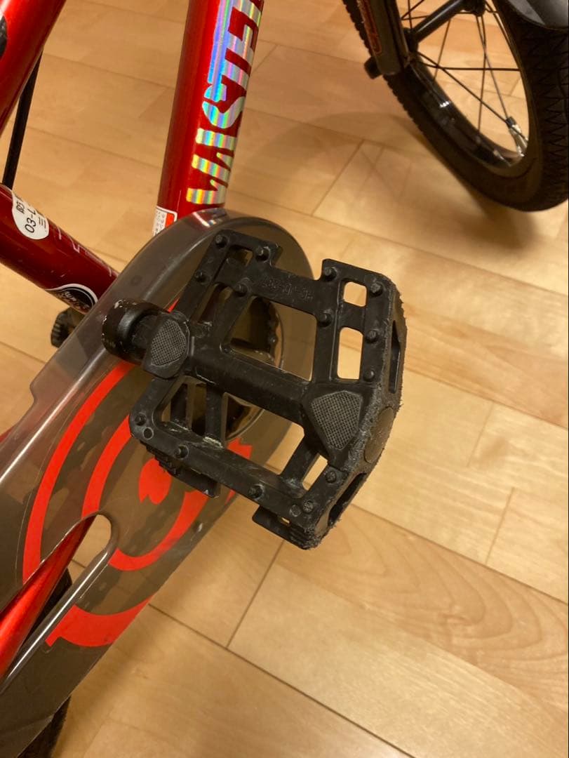 三重引取　アイデス　d-bike 自転車　カゴ　補助輪　付き　赤　ストライダー