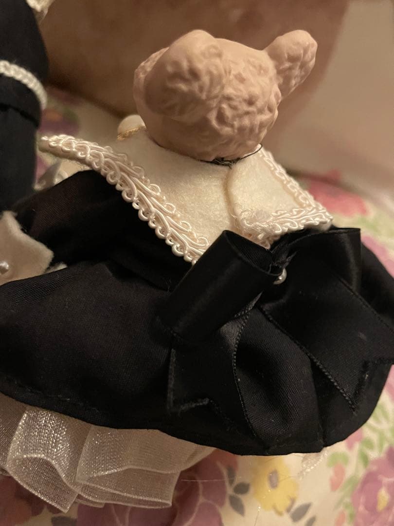 超かわいいペアのヴィクトリア朝風オルゴール付きテディベア Teddy Bear