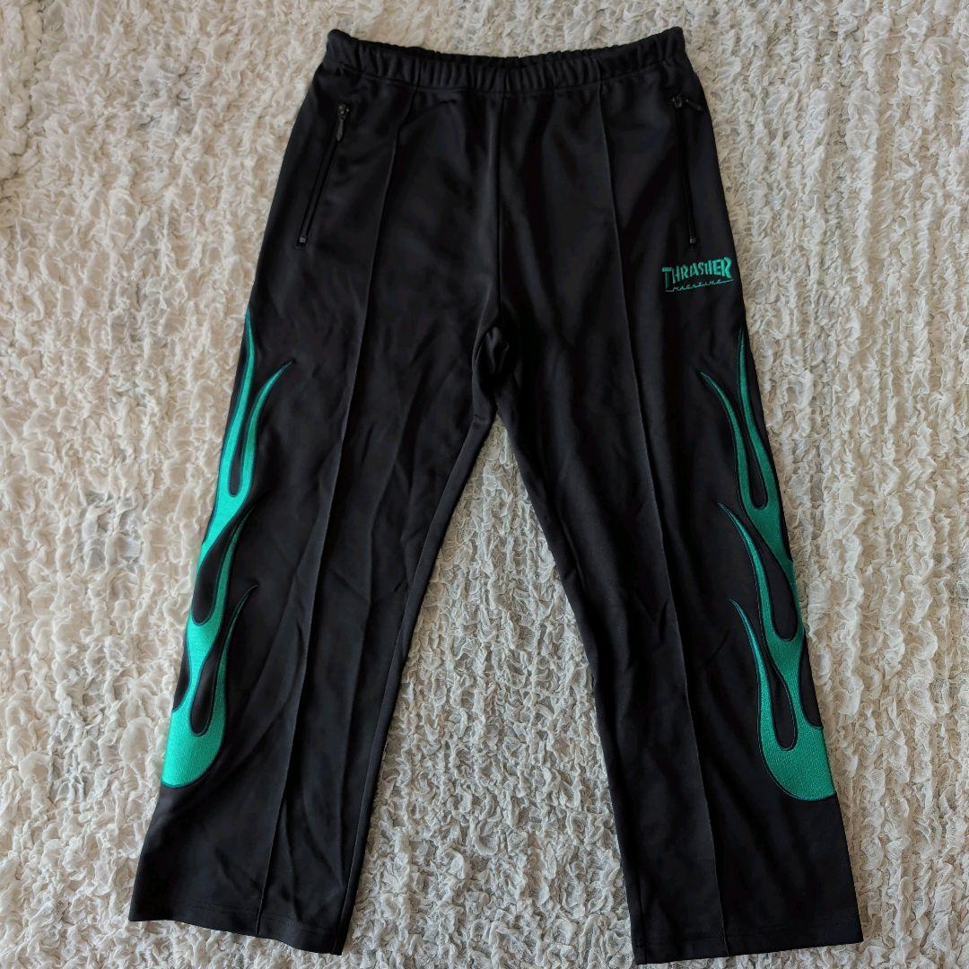 スラッシャー フレイムジャージ セットアップ グレー＆グリーン M