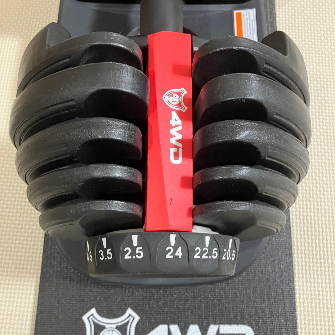 ①可変式ダンベル 4WD 2.5kg〜24kg トレーニング　マット付　筋トレ