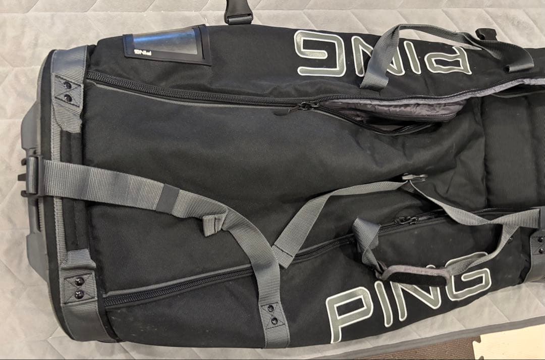 PING ゴルフ ハードトラベルケース ブラック　キャスター付き　収納袋付き
