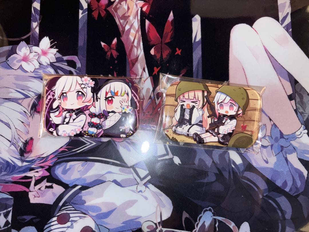 魔法少女ノ魔女裁判　まのさば　スクエア缶バッジ　2種