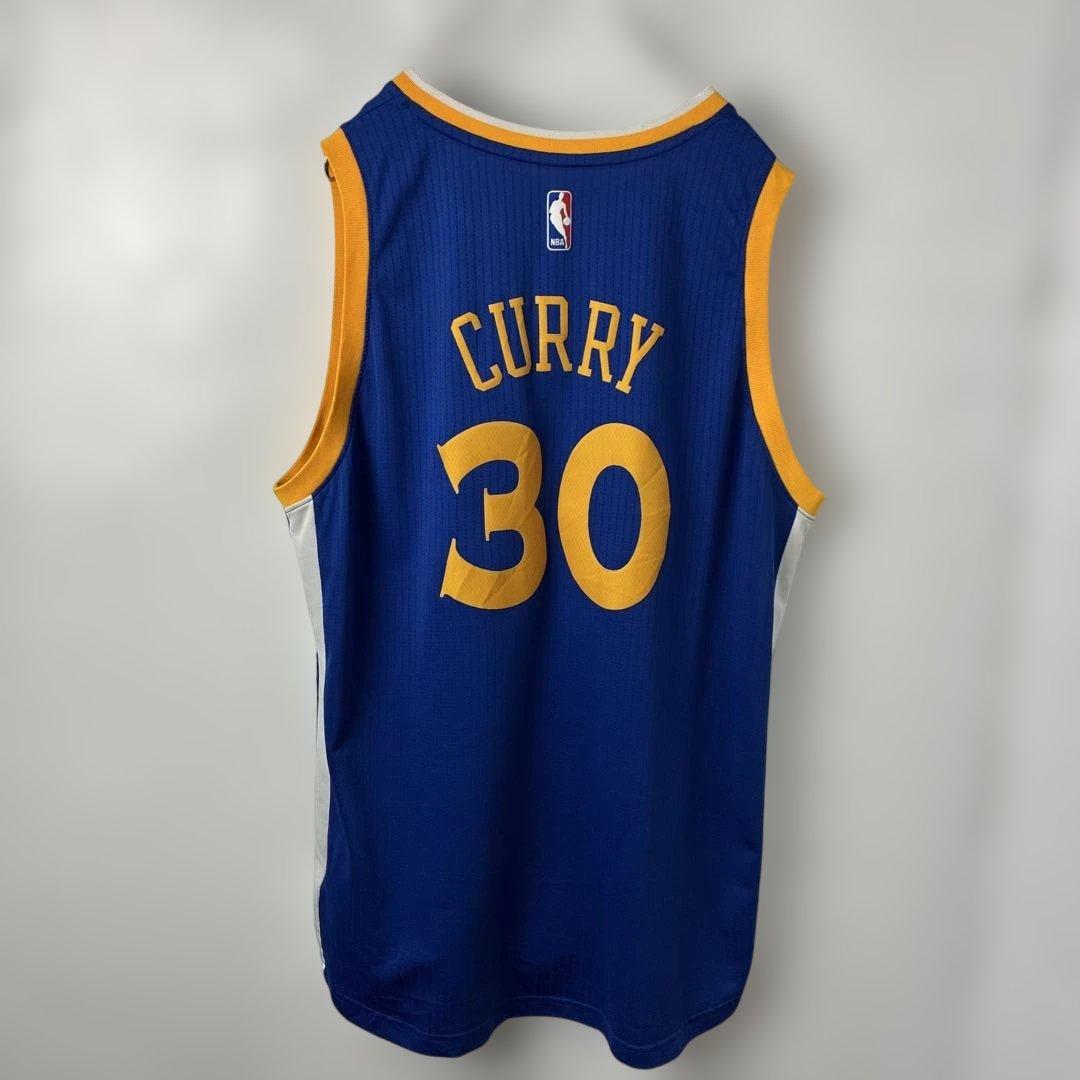ゲームシャツ　バスケユニフォーム　アディダス　NBA ウォリアーズ　カリー　青