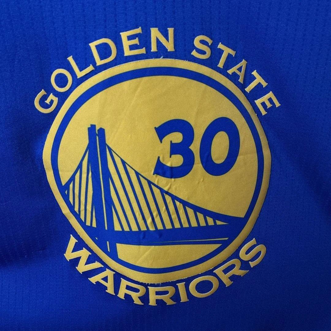 ゲームシャツ　バスケユニフォーム　アディダス　NBA ウォリアーズ　カリー　青