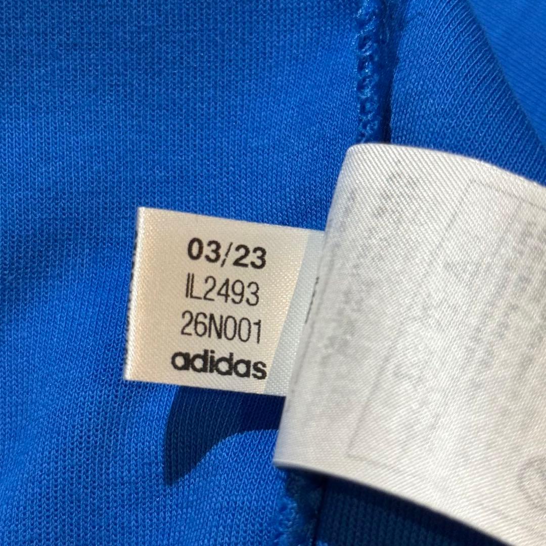 adidas トラックジャケット 青