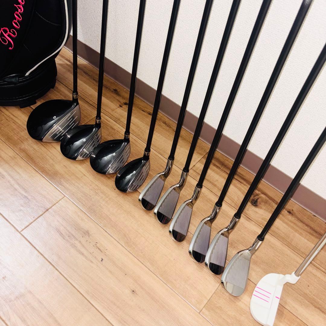 美品11本フルセット！ルーズベルトテディベア レディース ゴルフセット 初心者用