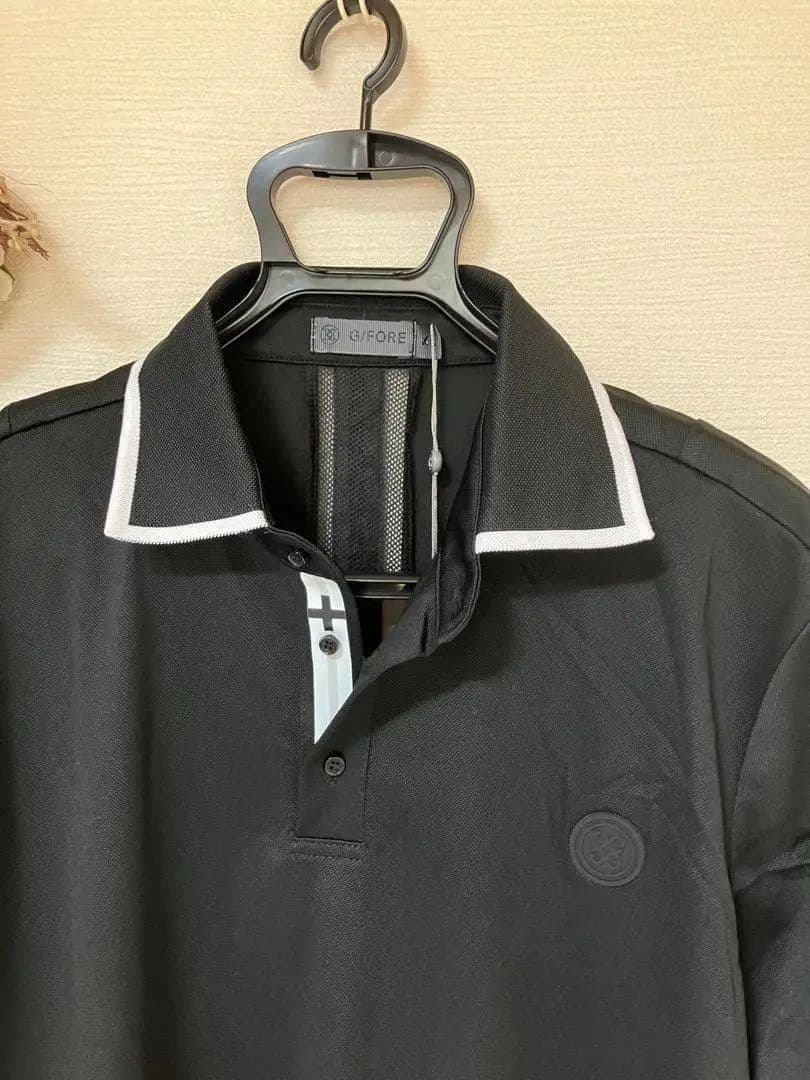 【新品】メンズ　黒XL・春夏速乾性ジーフォアゴルフポロシャツ　シンプル半袖