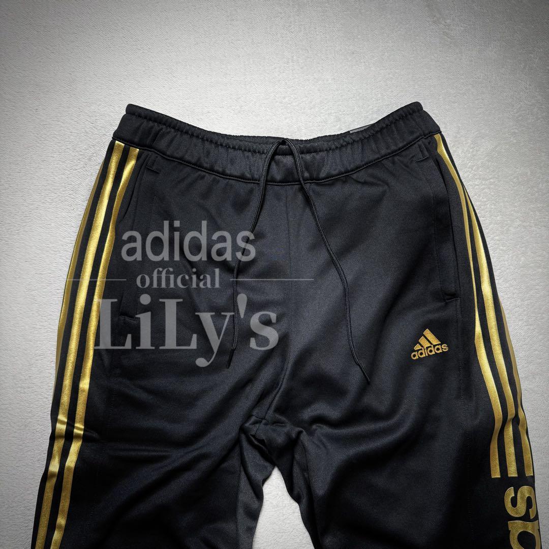 【Ｌサイズ】adidas上下セットアップ　新品　黒金　定価17,600円　裏起毛