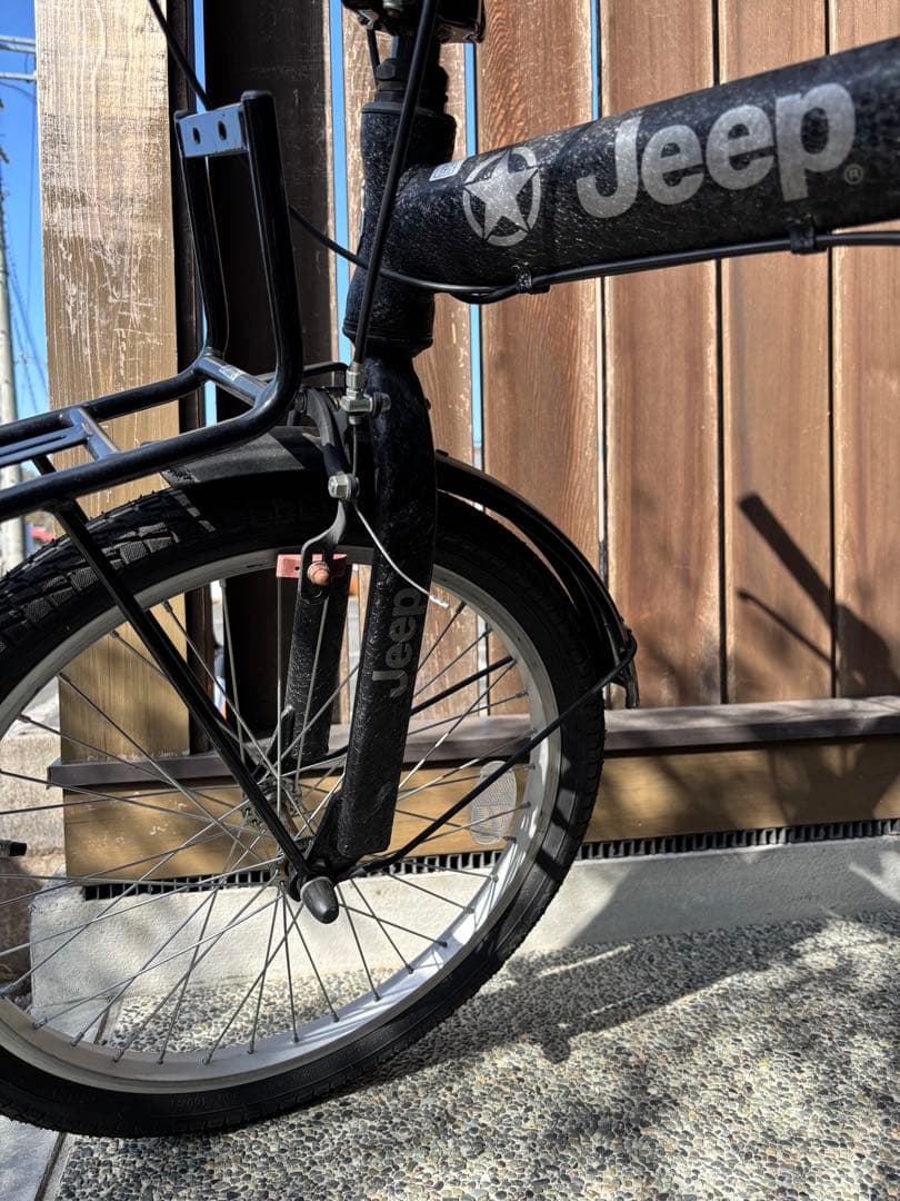 【JEEP】折りたたみ自転車 JE-206G BLACK ※引き取り限定