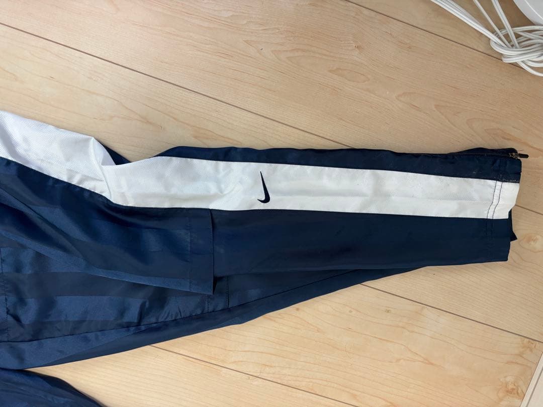 Nike ナイロンセットアップ上下セット ネイビー/ホワイト