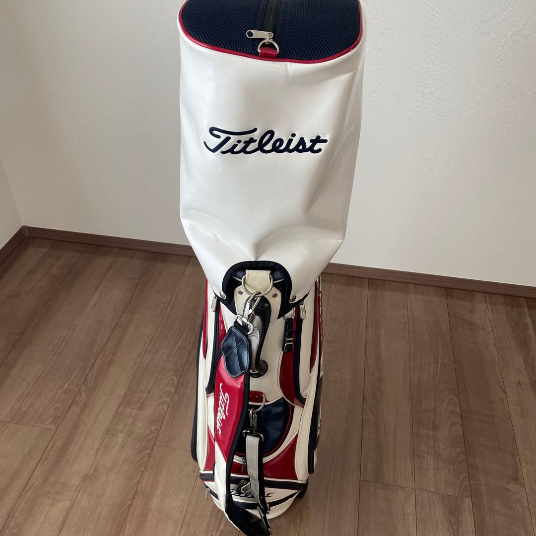 Titleist キャディバッグ ホワイト/レッド/ネイビー
