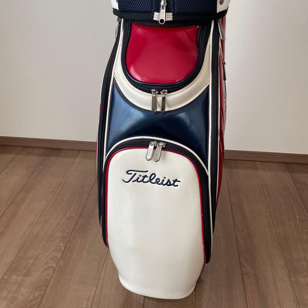 Titleist キャディバッグ ホワイト/レッド/ネイビー