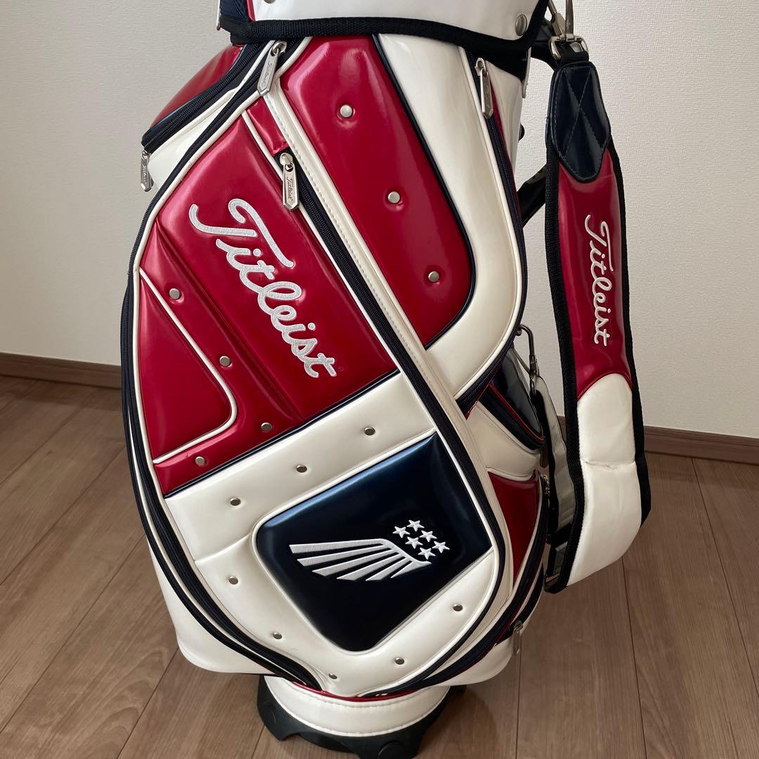 Titleist キャディバッグ ホワイト/レッド/ネイビー