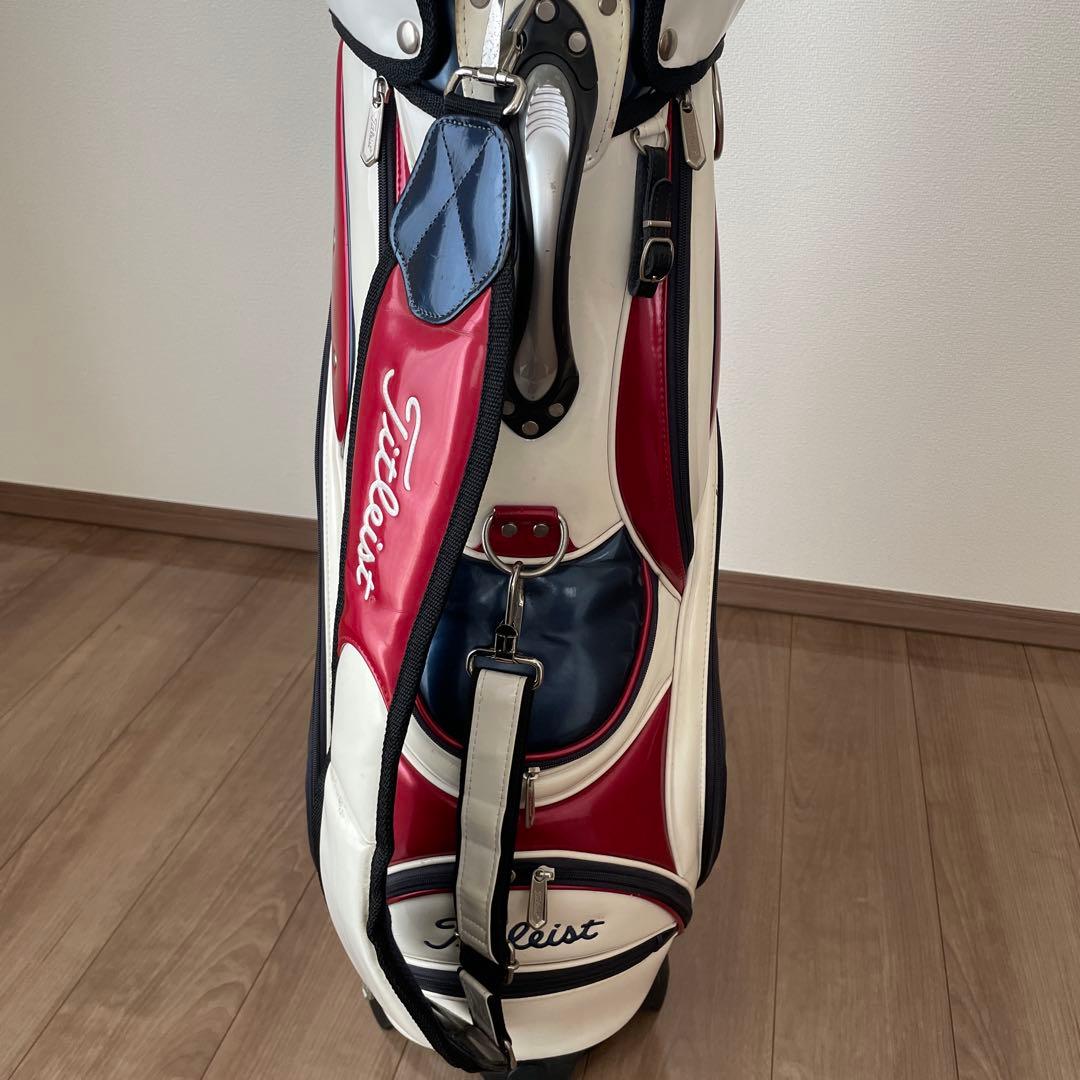Titleist キャディバッグ ホワイト/レッド/ネイビー