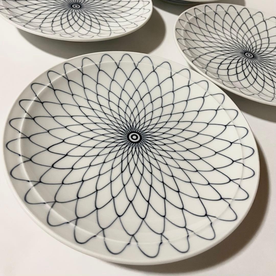 有田焼　山徳窯　網絵　中皿　4枚セット