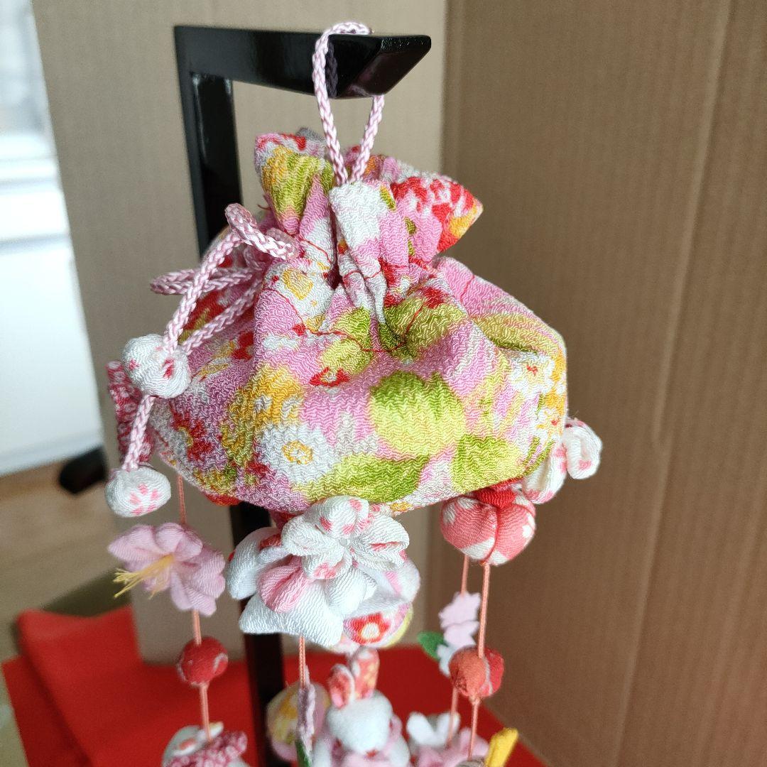 ひな祭り　吊るし雛　吊るし飾り(こつぶうさぎ特小)スタンド付き(高さ40cm)