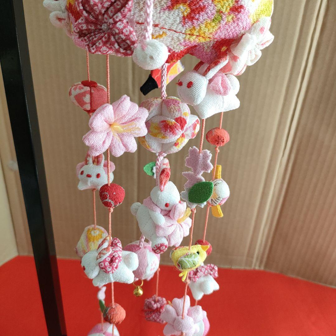 ひな祭り　吊るし雛　吊るし飾り(こつぶうさぎ特小)スタンド付き(高さ40cm)