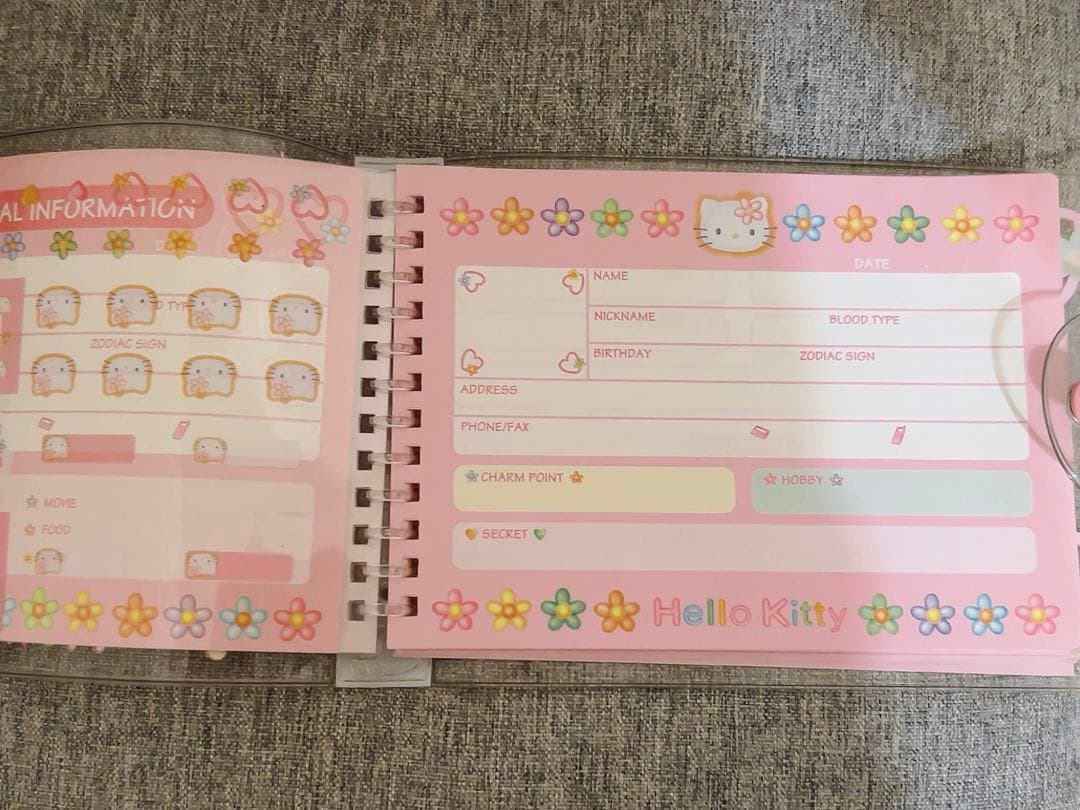 キティ 平成レトロ サイン帳 プロフィール帳 手帳 サンリオ