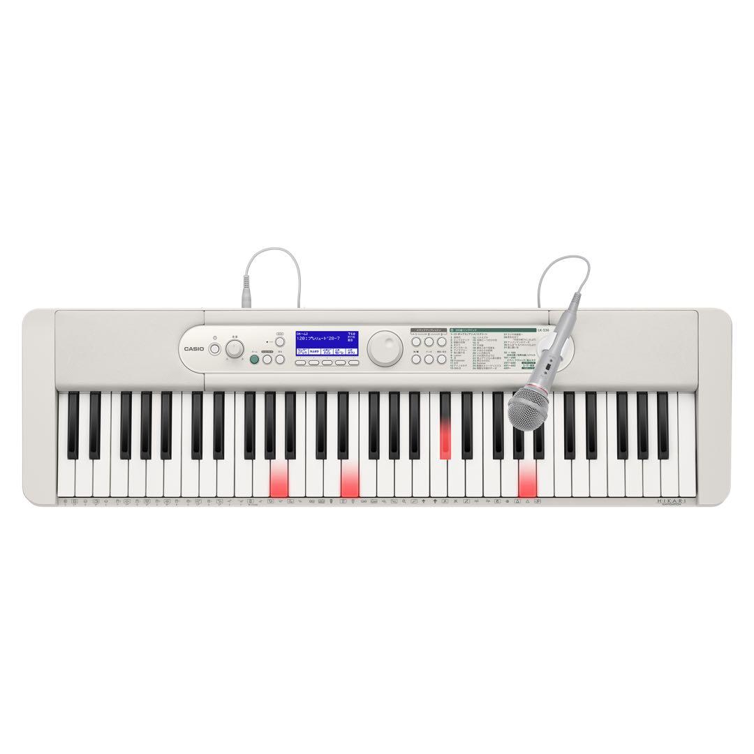 雅*様 電子ピアノ LK-530 61鍵 ホワイト ケース12000円定価付き