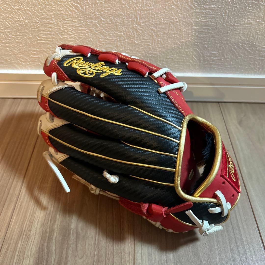 ローリングス 軟式グローブ 赤/黒