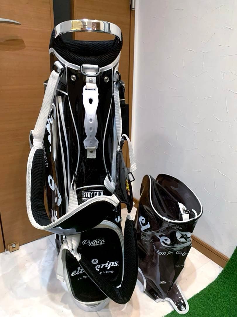 希少　完売　限定　エリート　スタンドキャディバッグ　クリアブラック