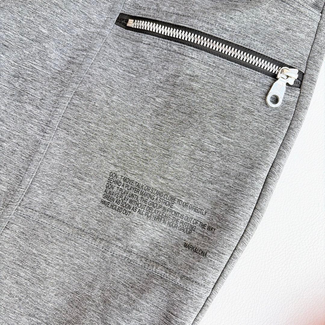 MARK＆LONA マークアンドロナ ストレッチ パンツ スカル ドクロ グレー