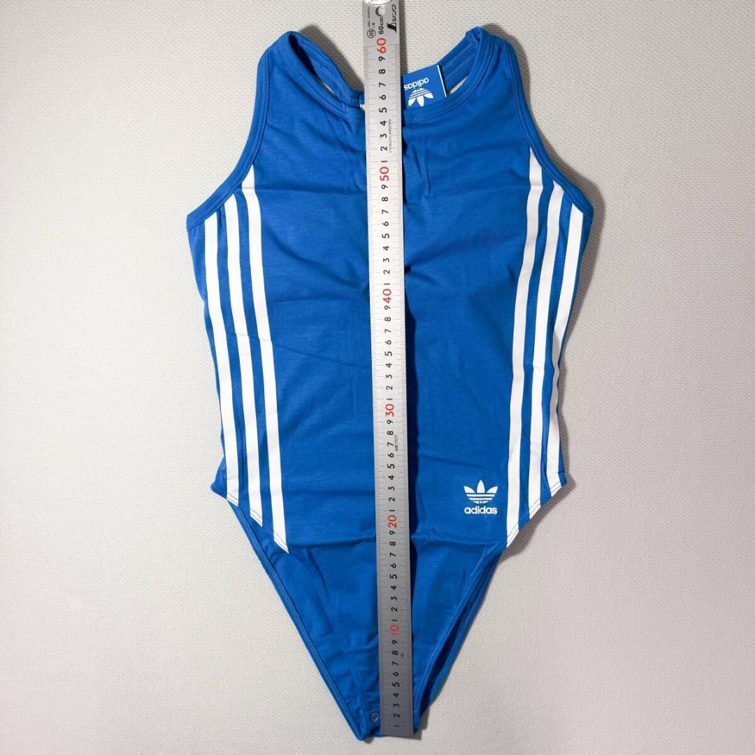 adidas ボディスーツ レオタード コットン Blue 海外XS