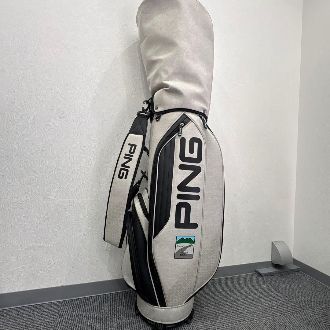 PING ピン キャディバッグ ゴルフバッグ ベージュ軽量モデル 正規品