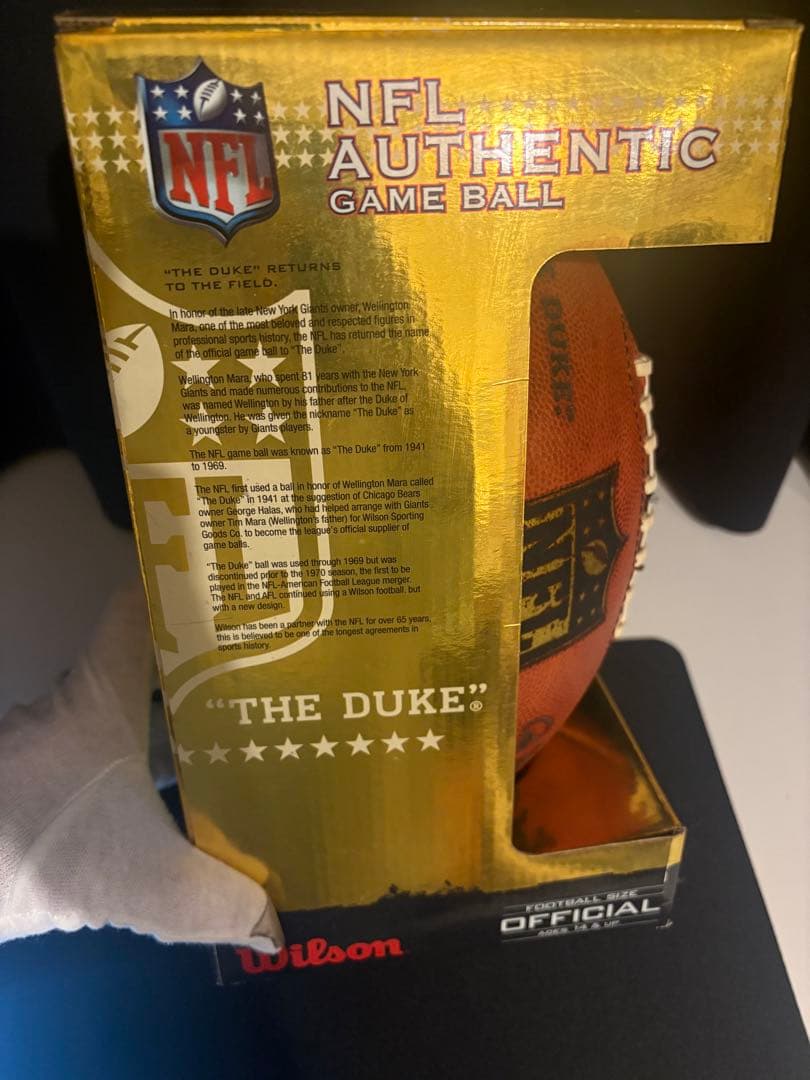【希少】Wilson NFL公式試合球 \"The Duke\" 箱付き 未使用品
